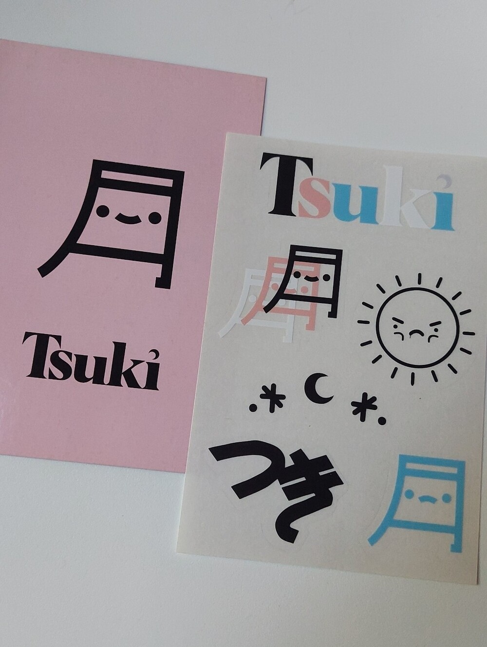 Tsuki Postcard And Sticker Sheet